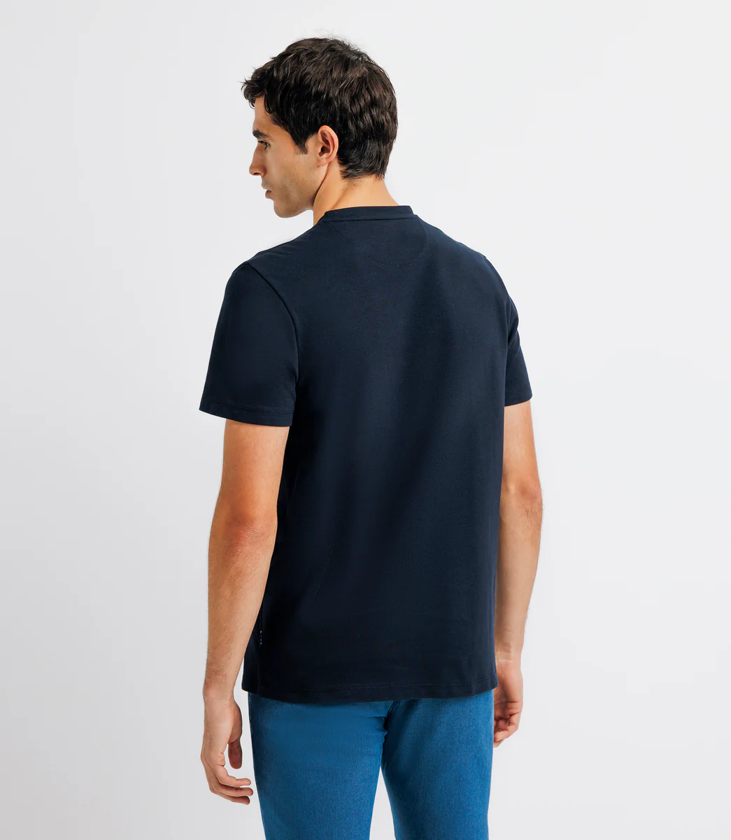 T-shirt col rond marine