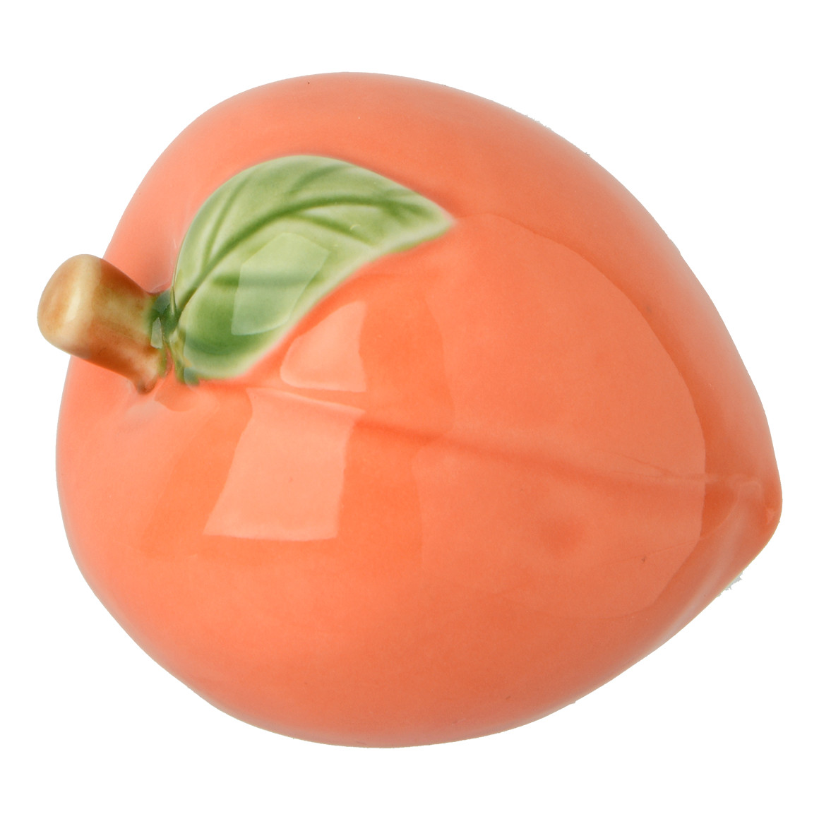 Deko-Pfirsich aus Keramik apricot