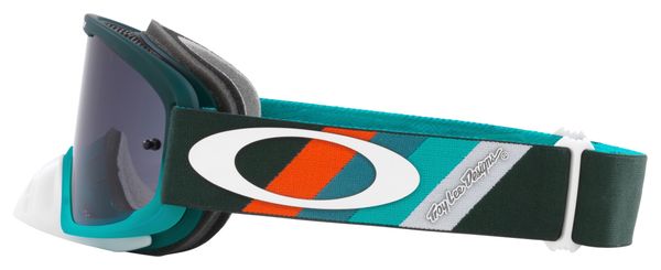 Masque Oakley O-Frame 2.0 PRO MTB Troy Lee Design Hunter Green Stripes / Verres Dark Grey / Ref : OO7117-17