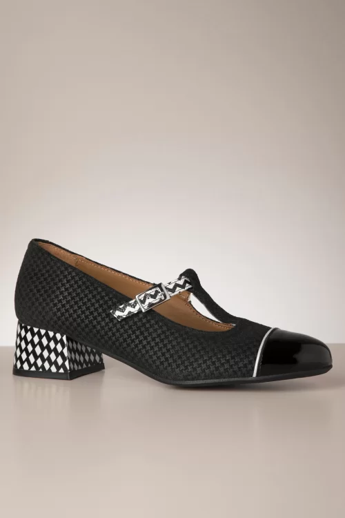 Nemonic Celine Mary Jane pumps in zwart