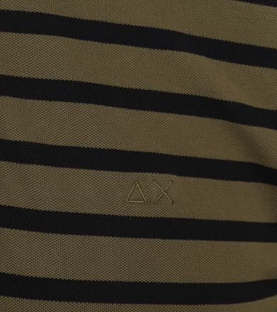 Sun68 Poloshirt Strepen Groen A33107-19 kopen