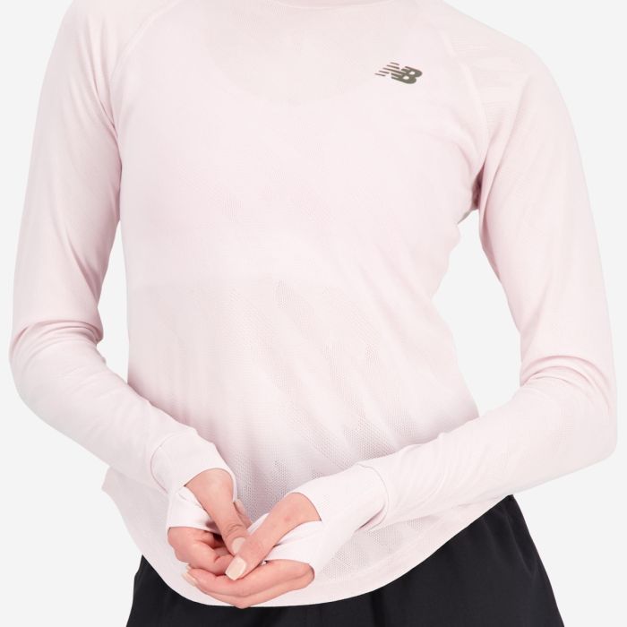 New Balance Dame Trøjer Q Speed Jacquard Long Sleeve Lilla