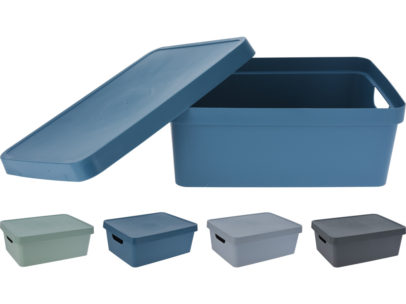 CAIXA PARA ARRUMAÇÃO COM TAMPA 27.7X37X13.8CM CORES SORTIDAS