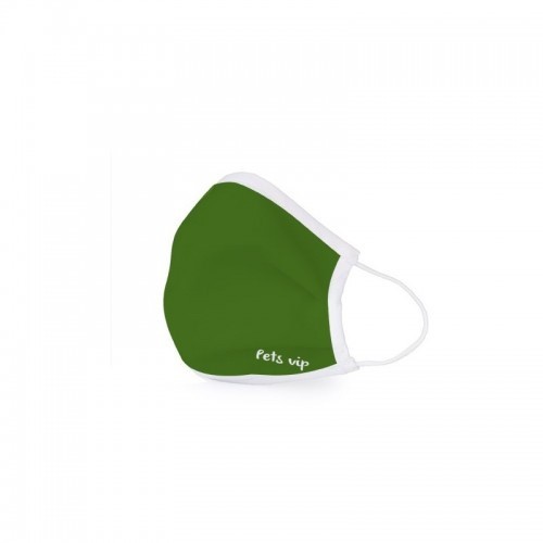 Máscara facial lavável personalizada na cor musgo.