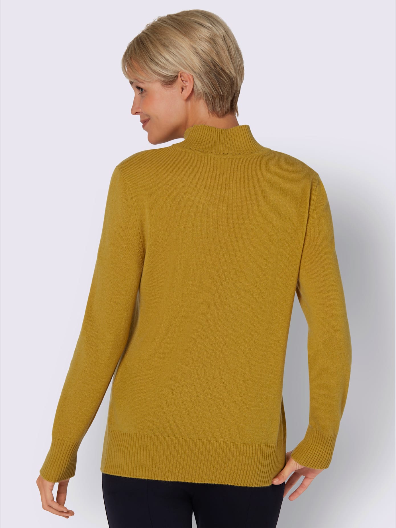 Pull femme basique pratique col montant