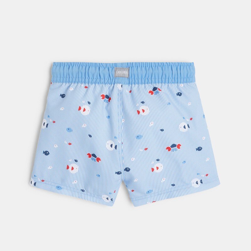 Short de bain anti UV rayé bleu bébé garçon Bleu