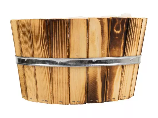Panier en bois et corde marron 49x26x15h