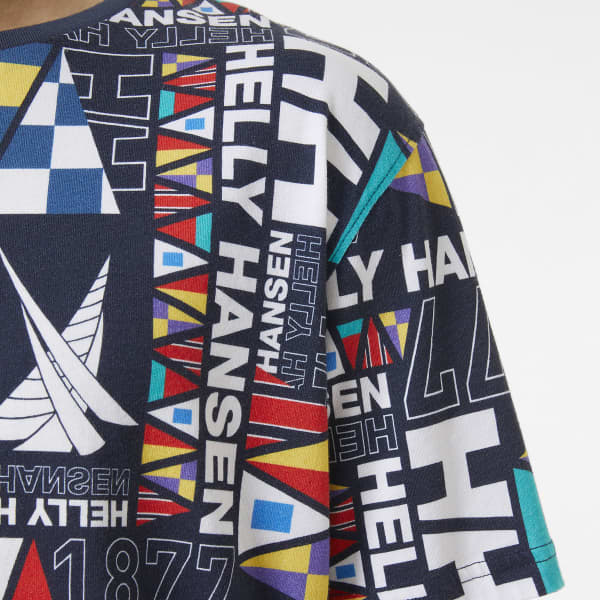 T-shirt HELLY HANSEN NEWPORT T-SHIRT NAVY BURGEE AOP