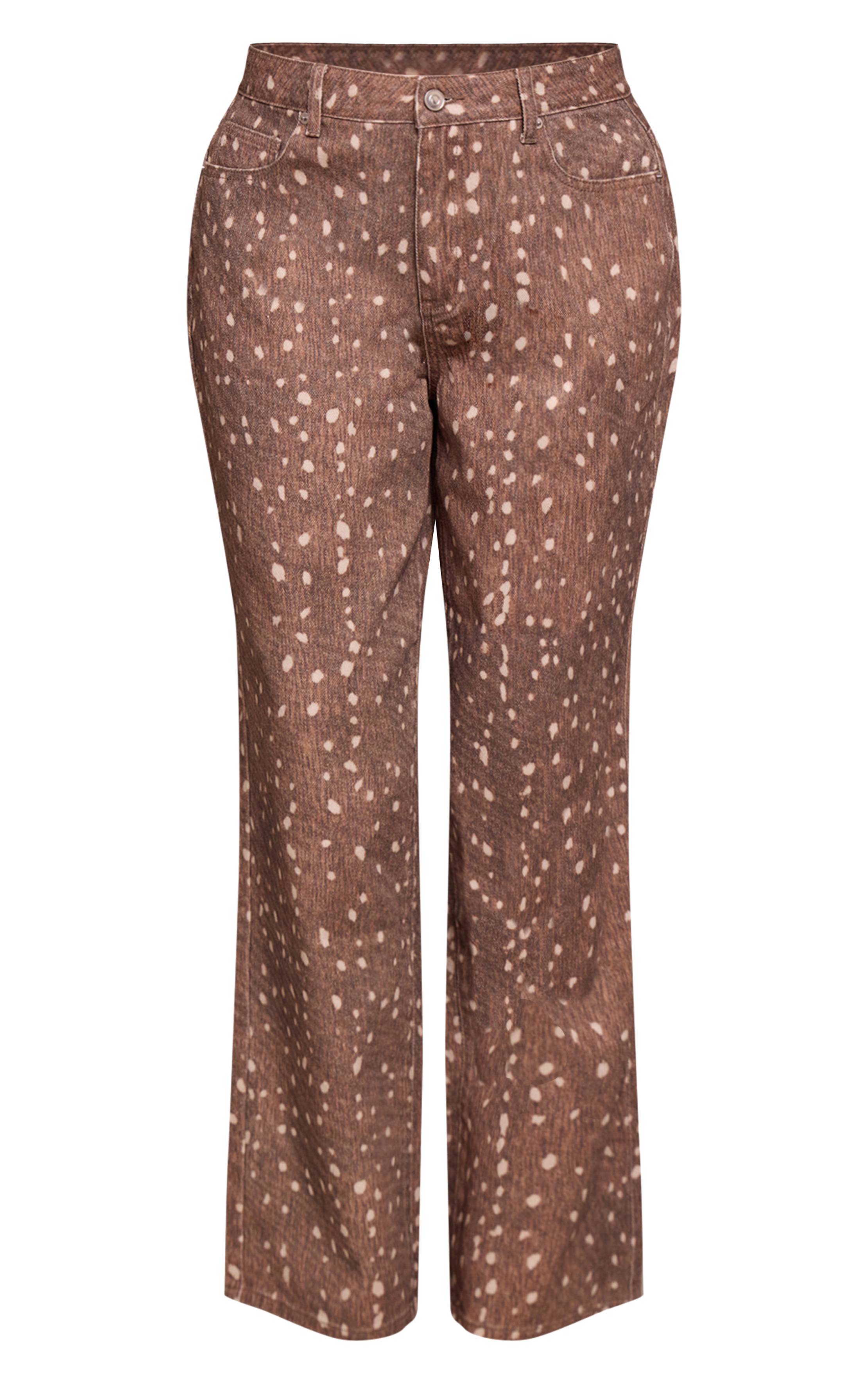 Marron Jean Large En Denim Shape