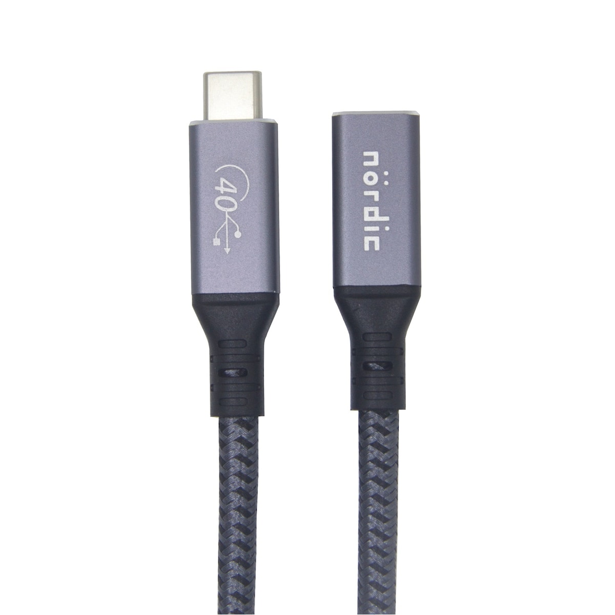 NÖRDIC USB 4 skjøtekabel 25cm 40Gbps 240W 4K80Hz