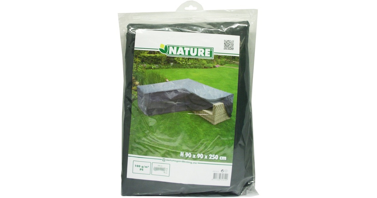 NatureTuinmeubelafdekhoes voor loungeset L-vorm afdekking  (Grijs, 6031612)