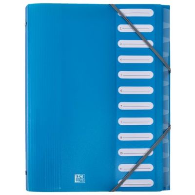 Oxford School Life - Trieur polypro 12 positions - disponible dans différentes couleurs