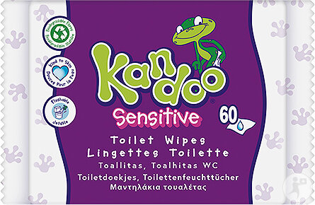 Kandoo Sensitive Lingettes Humides 60 Pièces