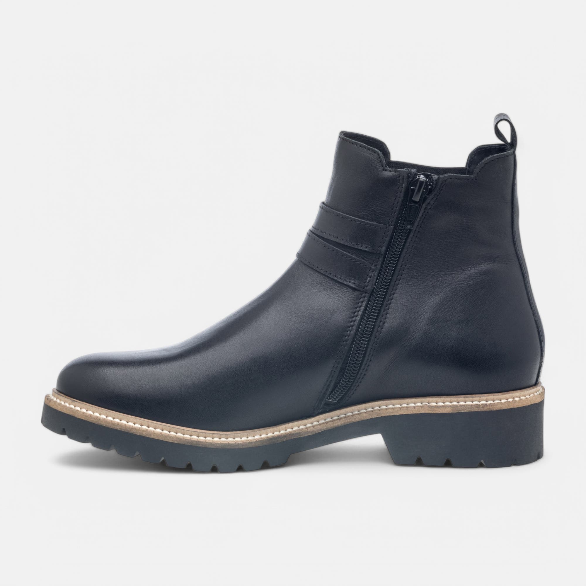 Bottines Femme en cuir noir