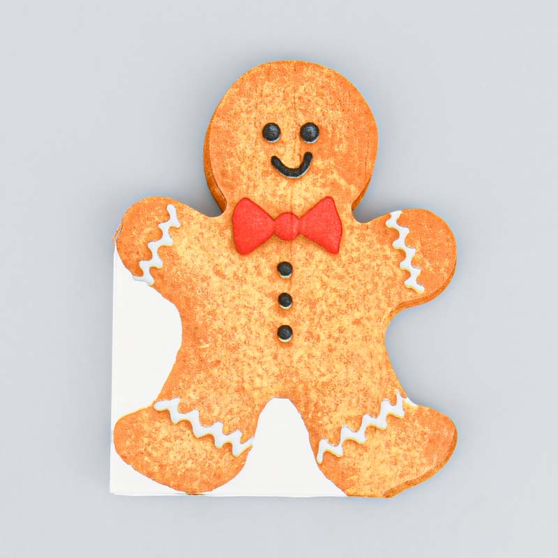 Lot de 12 serviettes 'Bonhomme pain d'épices'