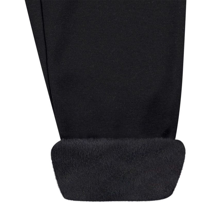 Jogging en molleton uni pour fille - Noir