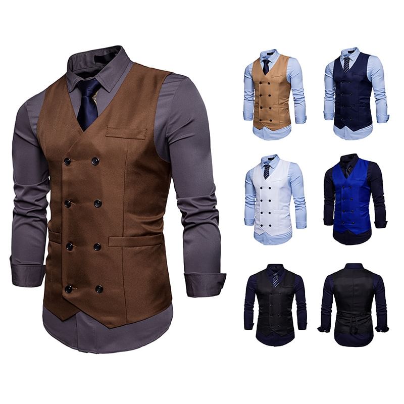 FORSETI - V-hals dubbelrijs vest