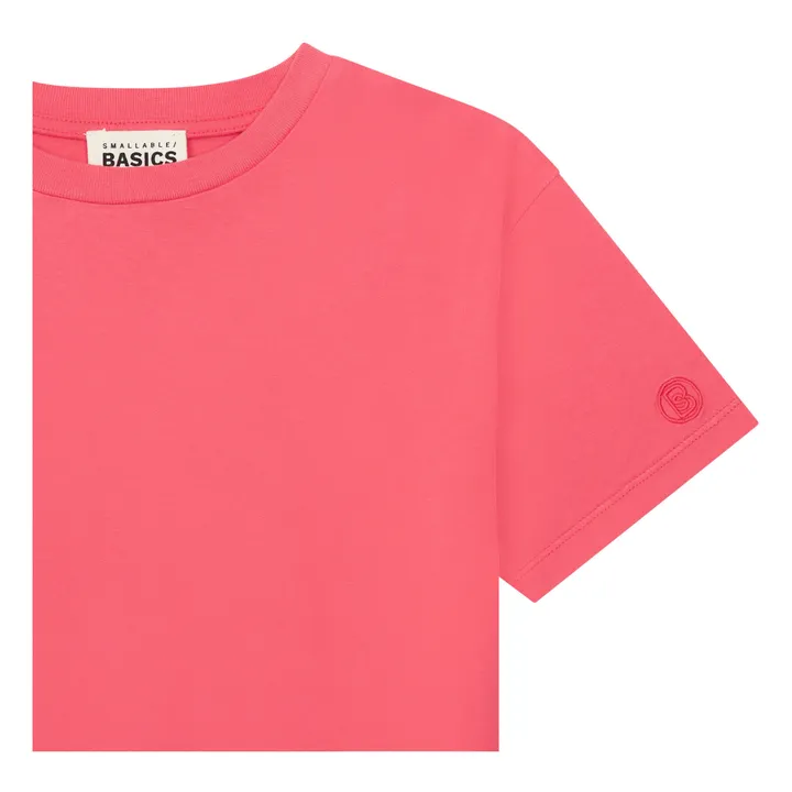 SMALLABLE BASICS T-Shirt Boxy Fille Coton Bio | Corail