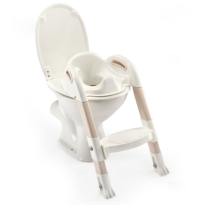 Réducteur de toilettes Kiddyloo - Marron glacé - Ecru