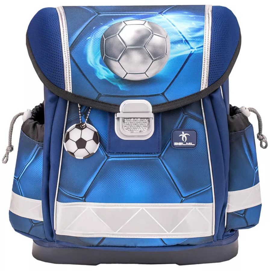 Belmil Schulranzen Classy Schulranzen Set 5-teilig mit Brustgurt Football 4