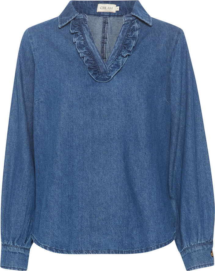 Cream CRGerta Denim Shirt Alaska mid blue denim