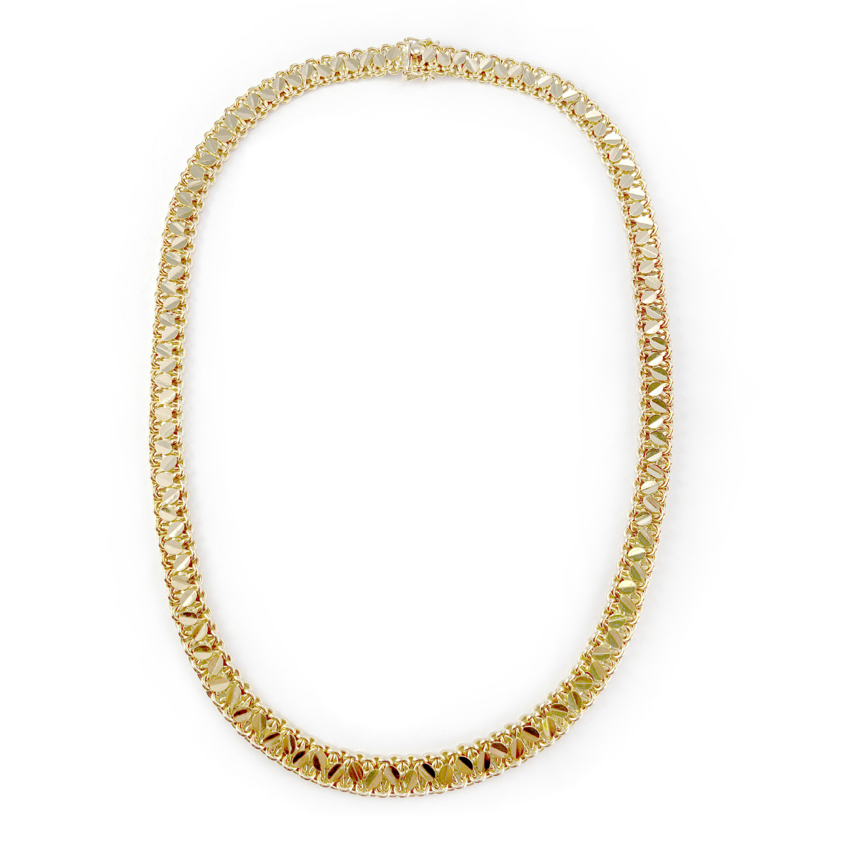 Collier d'occasion or 750 jaune maille fantaisie