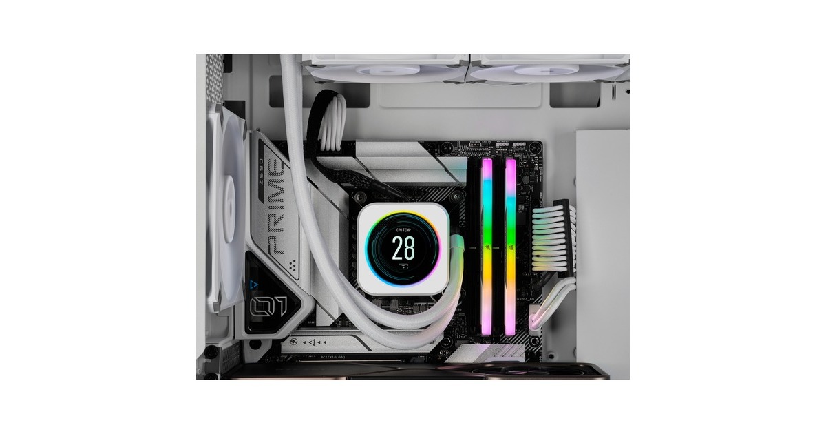Corsair32 GB DDR5-5200 Kit werkgeheugen  (Wit, CMH32GX5M2B5200C40W, Vengeance RGB, XMP)