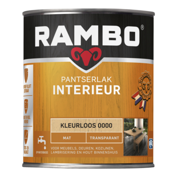 Rambo pantserlak interieur transparant mat kleurloos 750 ml