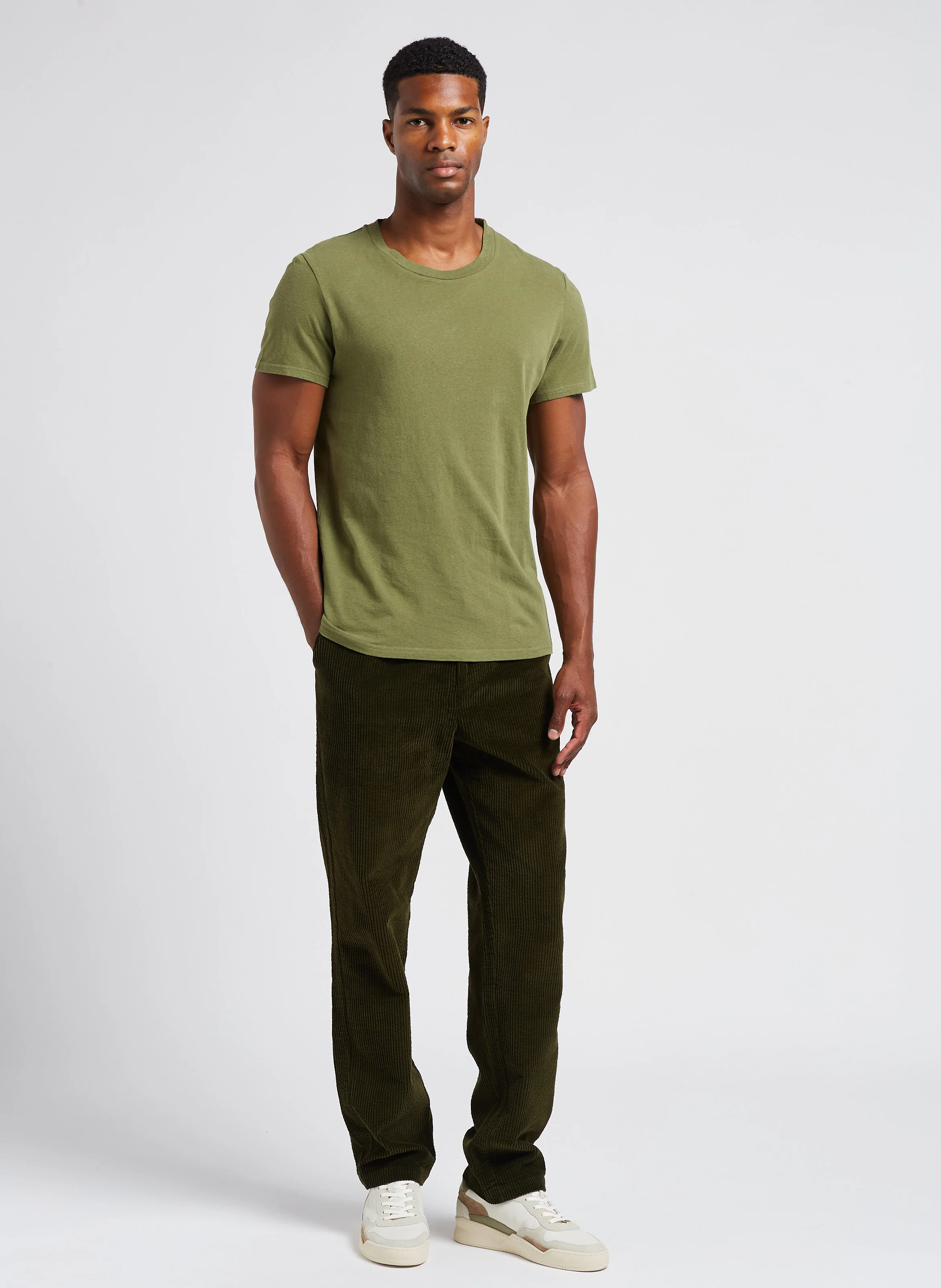 GAMIPY - Tee-shirt col rond en coton | Vert