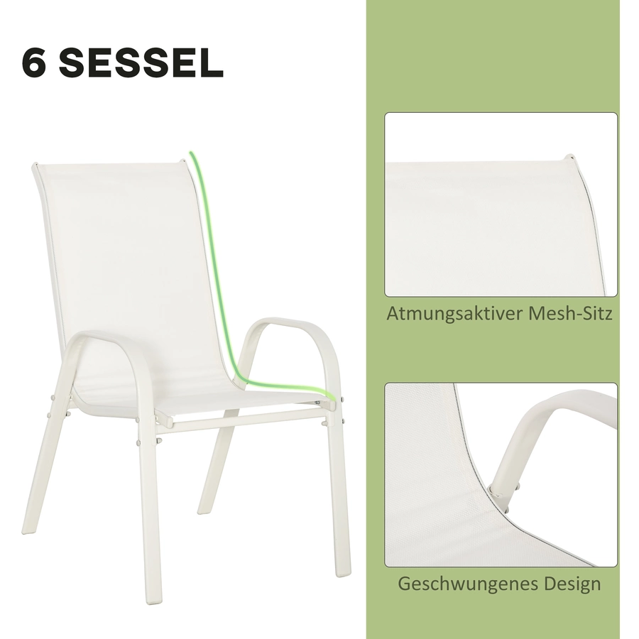 Outsunny Gartenmöbel-set mit Sonnenschirm bunt
