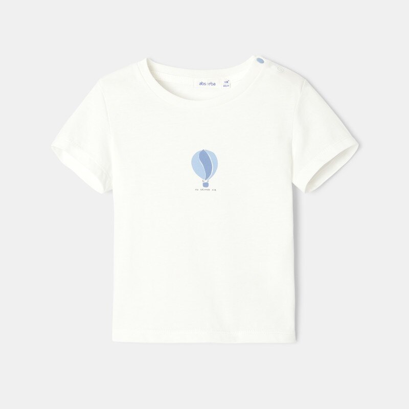 T-shirt manches courtes en coton bio bleu mixte Absorba Bleu