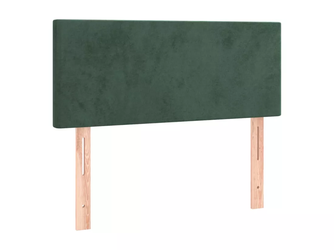 Sommier tapissier et matelas et LED Vert foncé 90x190cm Velours