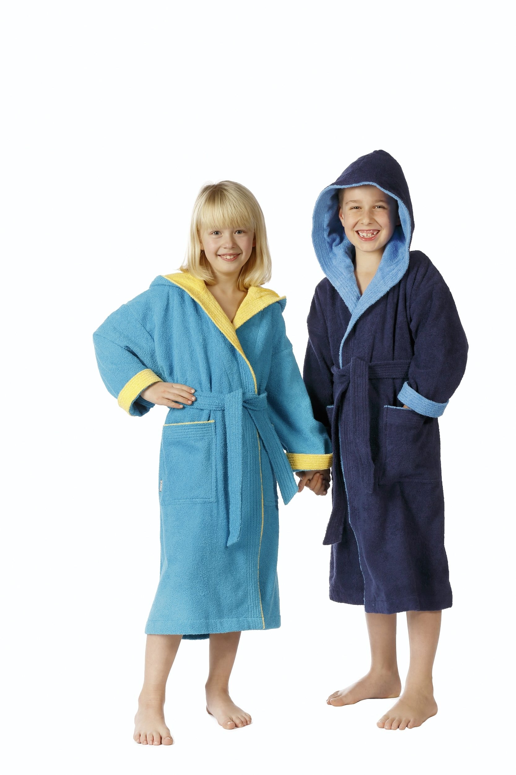 Egeria Kinderbademantel »Calypso« 1 Stk. mit Kapuze, Doubleface Optik, 100 % Baumwolle