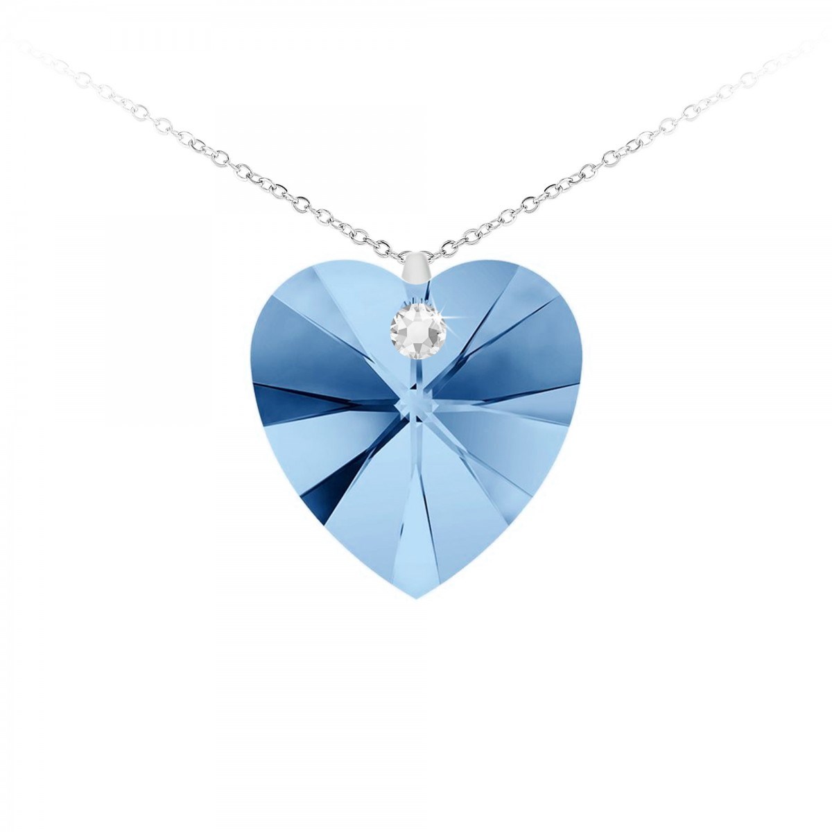 Collier coeur SC Crystal orné de Cristaux scintillants