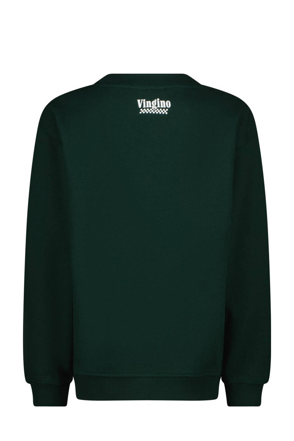 Vingino sweater Narin met printopdruk donkergroen