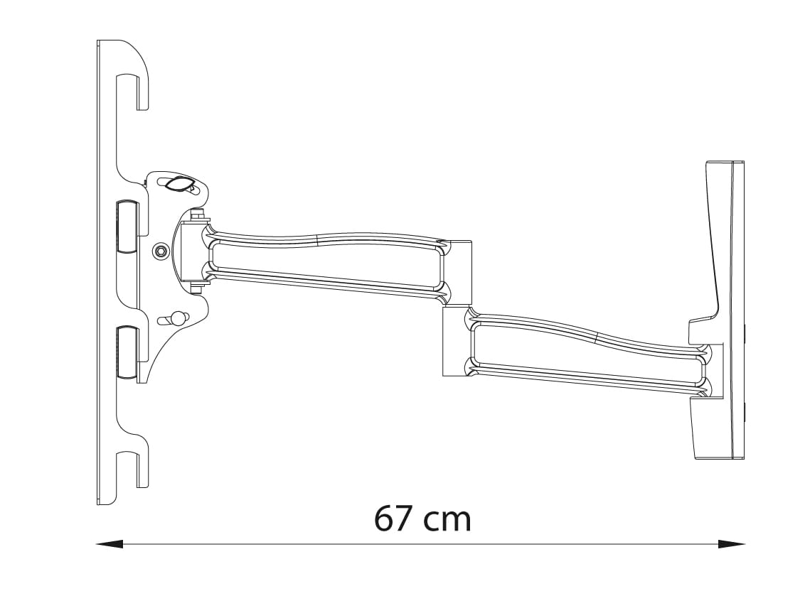 VCM Universal TV VESA Wandhalterung Halter neigbar schwenkbar ausziehbar WS300