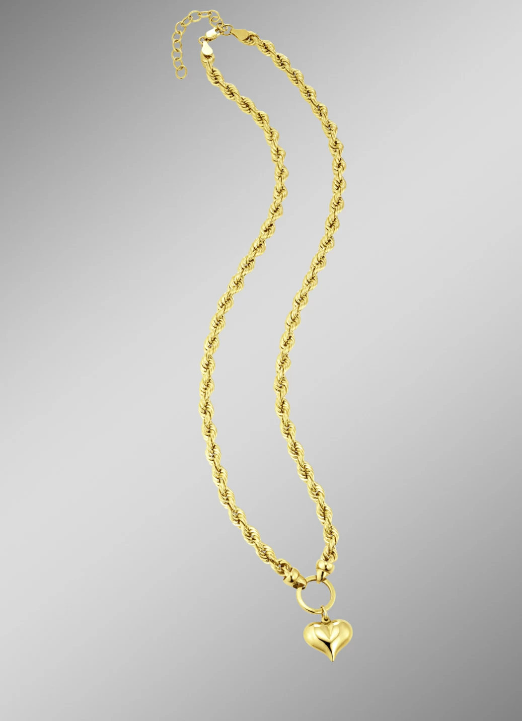 Kordelkette mit Herz-Anhänger