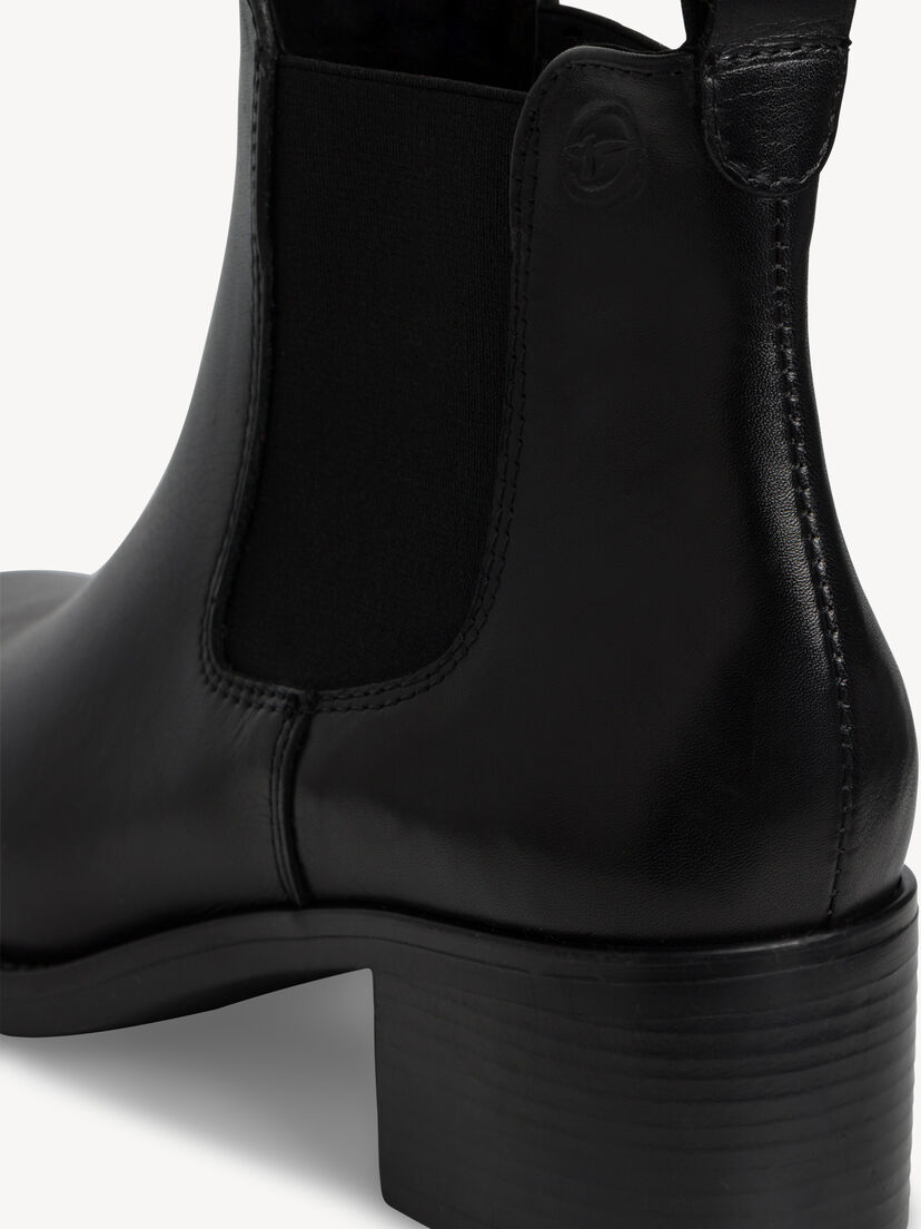 Leren Chelseaboot - zwart