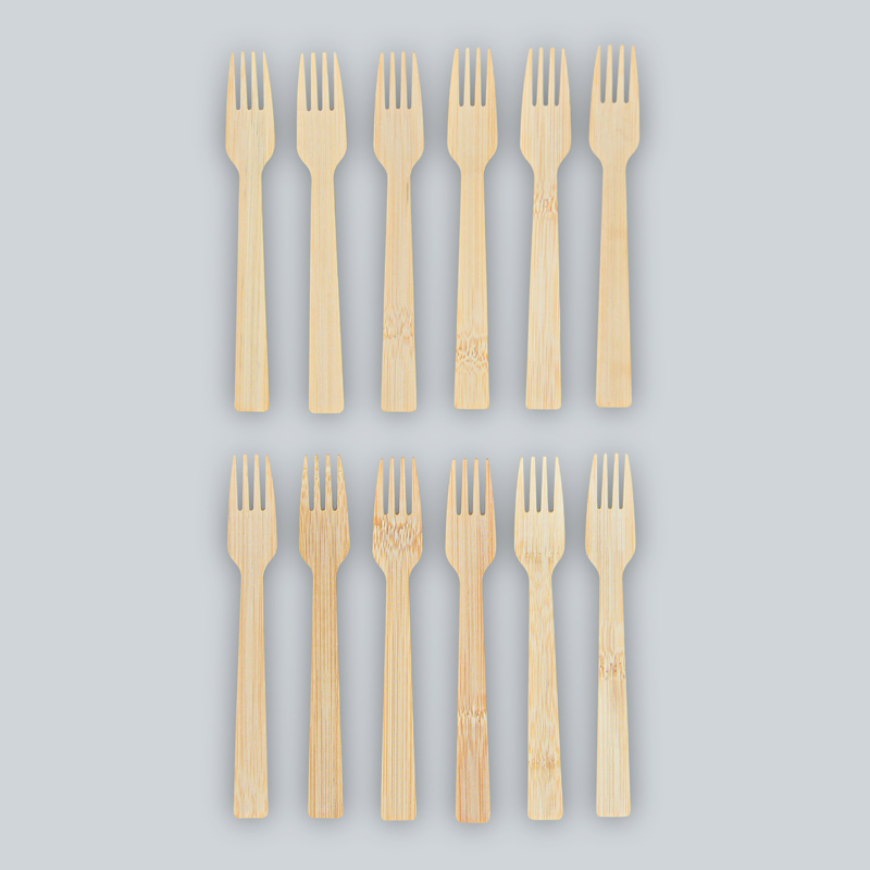 Lot de 12 fourchettes en bambou