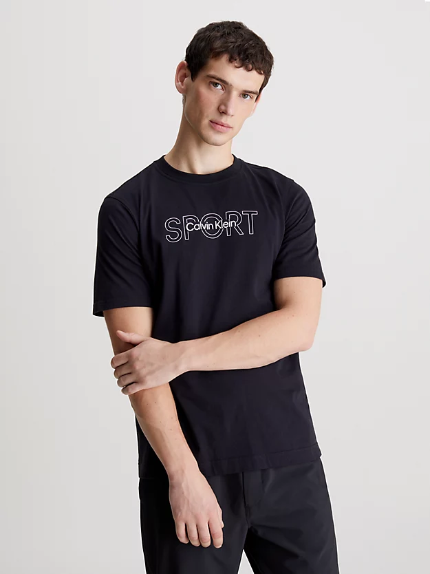 Camiseta de ginástica com logotipo