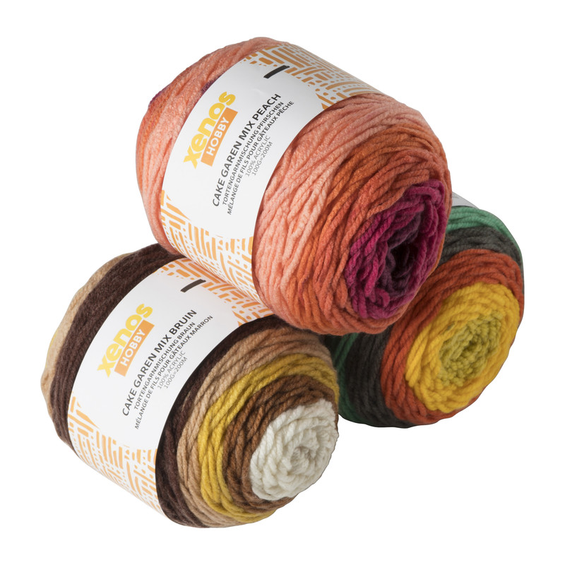 Cake garen mix - geel/groen - 100 gram