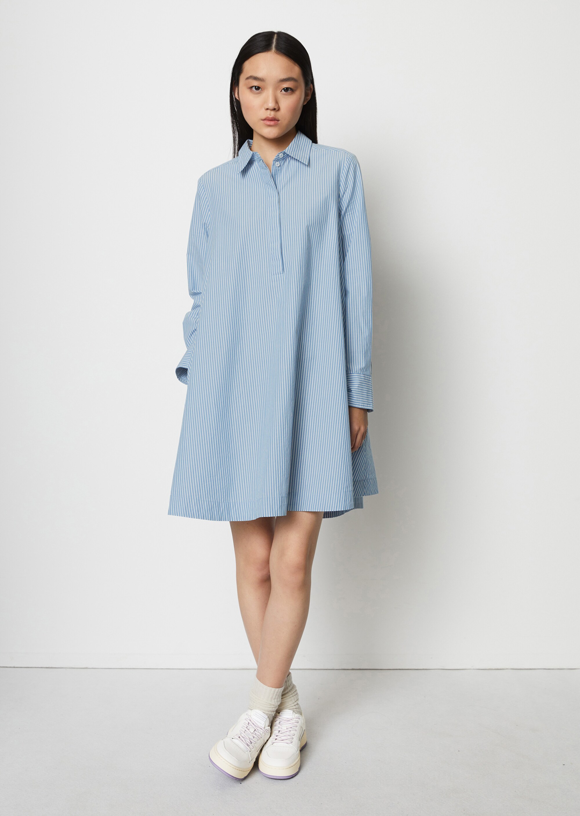 Blusenkleid looseaus Baumwoll-Popeline