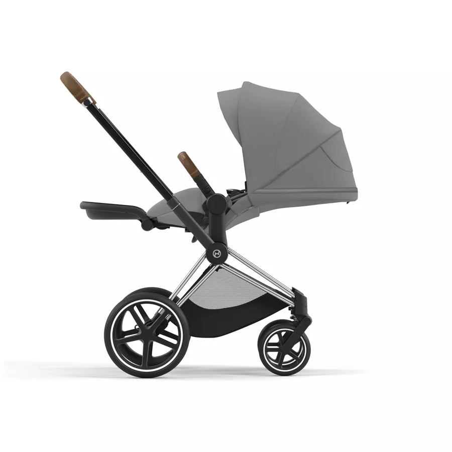 cybex PLATINUM Kombikinderwagen New Priam Chrome Brown Mirage Grey