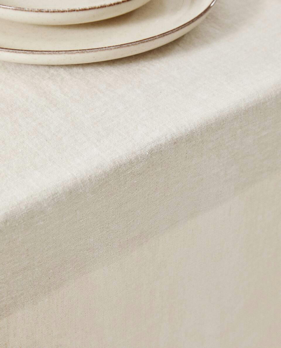 TOALHA DE MESA DE LINHO LAVADO