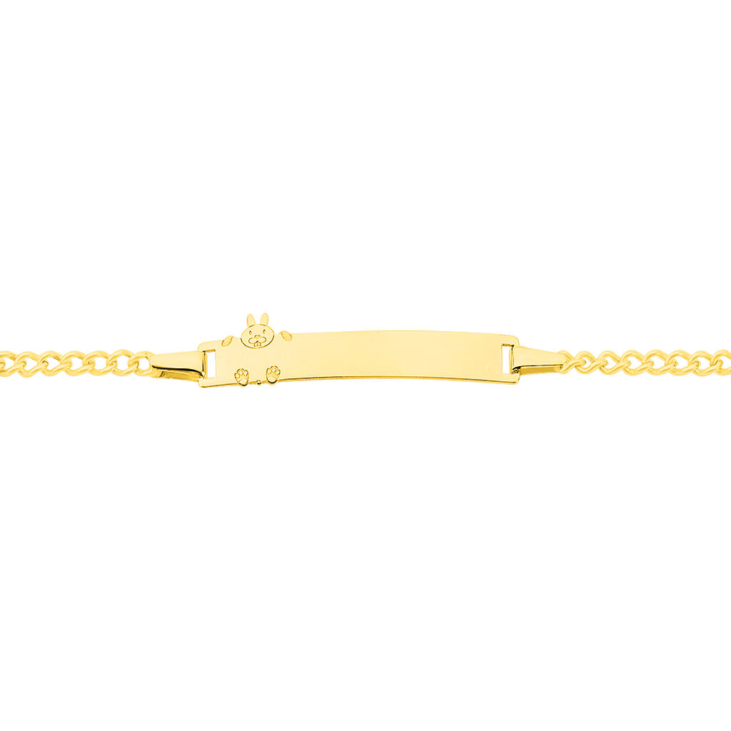 Bracelet Identité Etheline Maille Gourmette Or Jaune