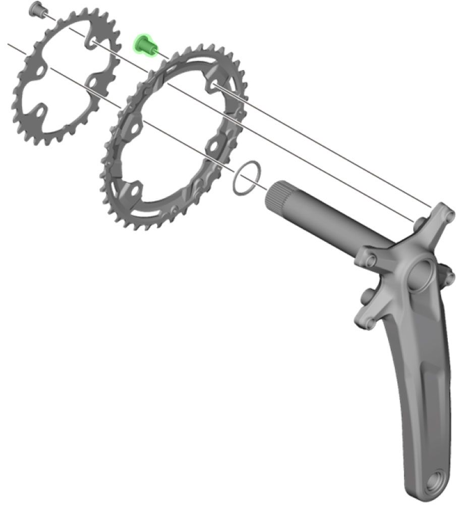 Shimano Kettenblattschrauben für FC-M5100-2/M4100-2 (4 Stück) kaufen | Bike-Discount