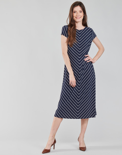 Lauren Ralph Lauren - PIPPA-CAP SLEEVE-DAY DRESS Azul