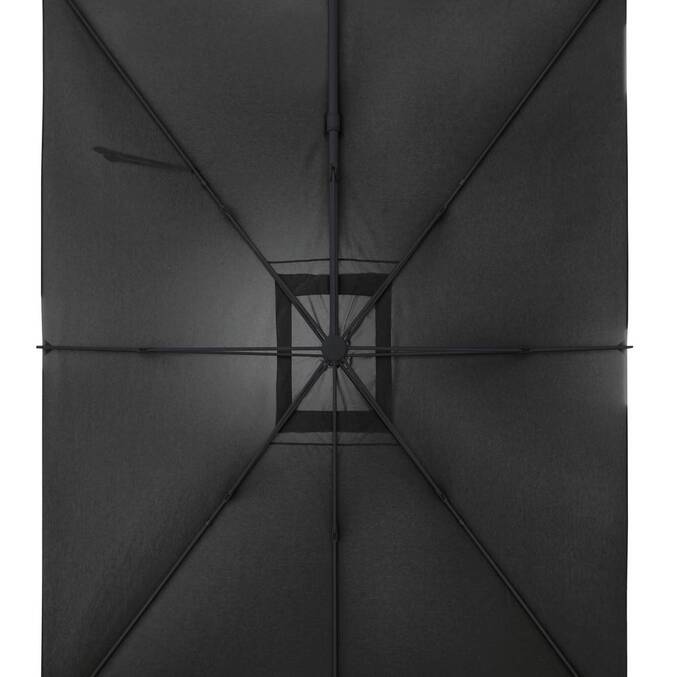 Parasol déporté rectangulaire inclinable MELHIA Anthracite
