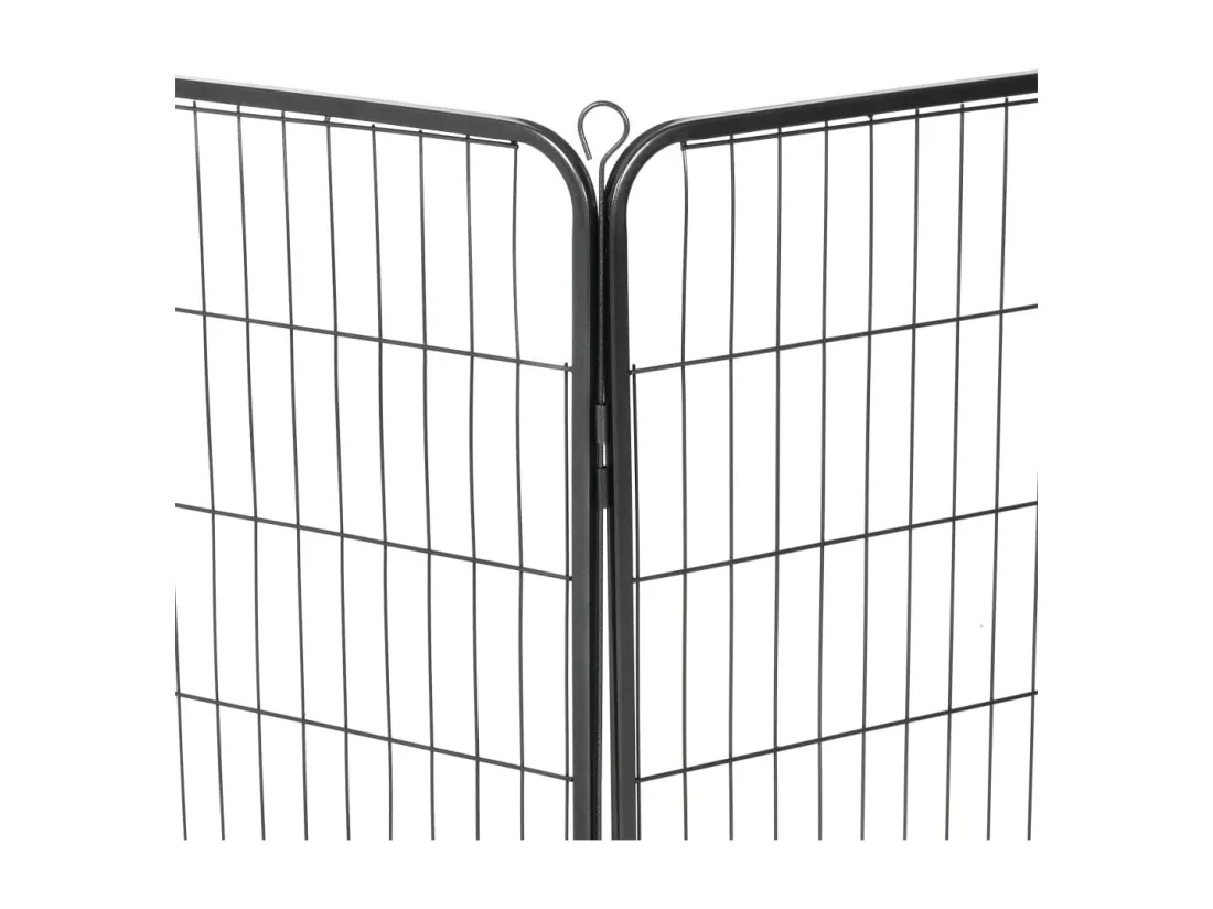 Parc pour chiens chiots noire 80 x 80 x 100 cm 02_0000567