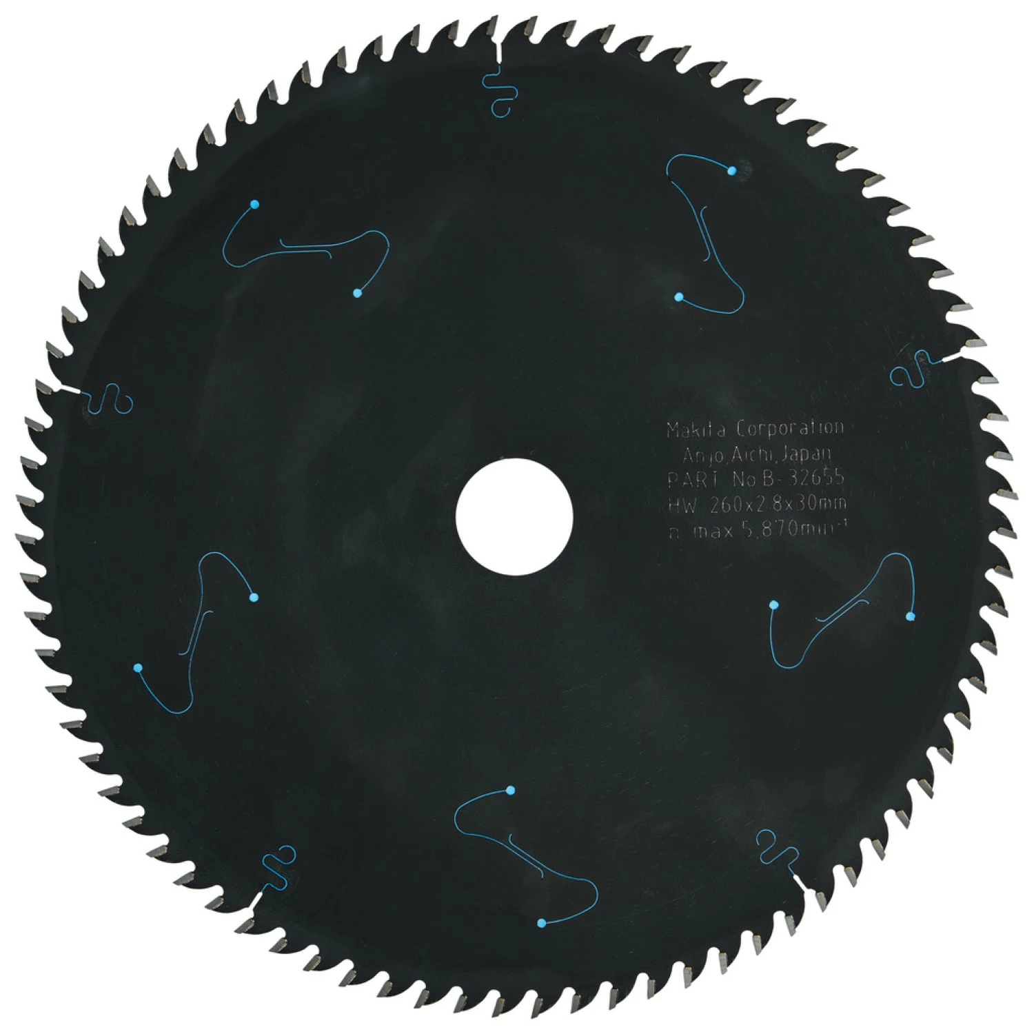 Makita B-32655 Makblade-Plus Tafelzaagblad - 260 x 30 x 80T - Hout